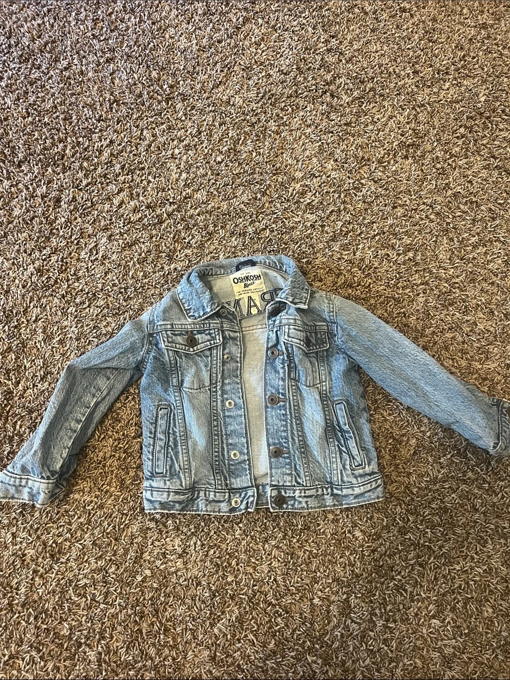 Custom “Frank” Jean jacket - 3T OshKosh B'gosh Light Wash Denim Jacket for Kids